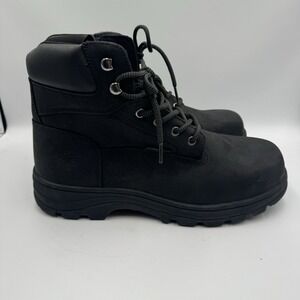 HyTest Men's Lithium Safety Boots Black Size 11.5W NWOT‎